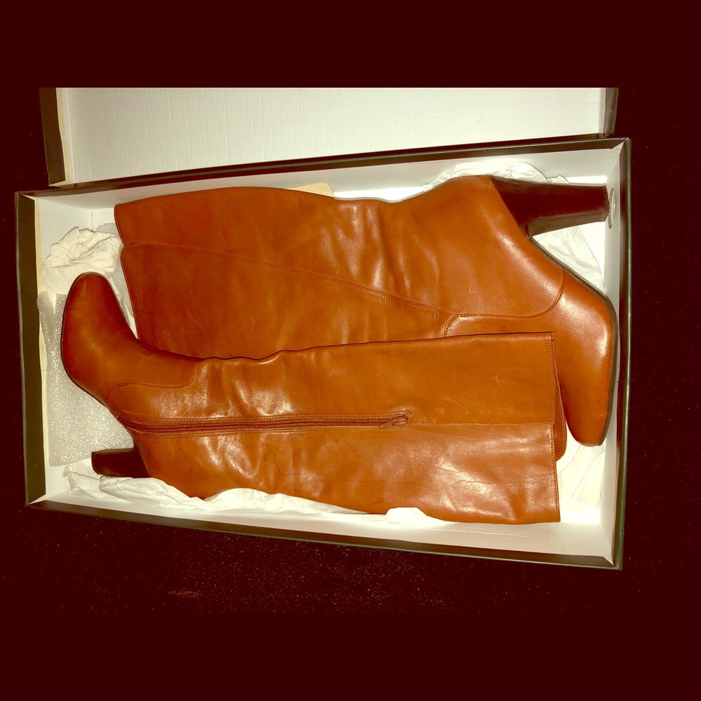 Michael Shannon knee high leather boots